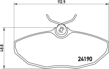 BREMBO Zestaw klocków hamulcowych, hamulce tarczowe P 36 015