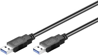 Wentronic Kabel USB 3.0 Super Speed wtyczka A do A wtyczka czarna 1.0 m