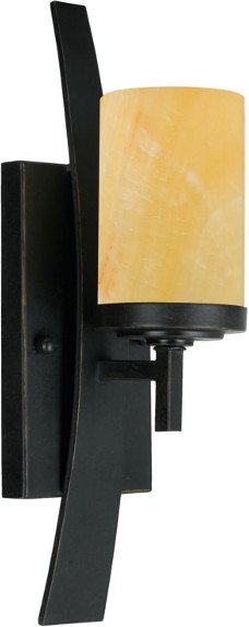Elstead Lighting Kinkiet LAMPA ścienna QZ/KYLE1 Elstead metalowa OPRAWA Brązowy kremowy