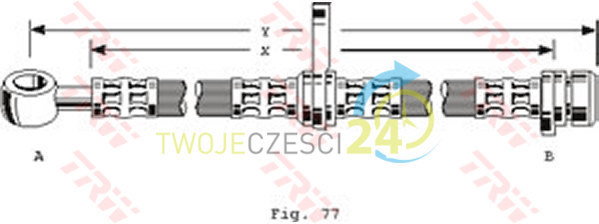 TRW Przewód hamulcowy elastyczny PHD101