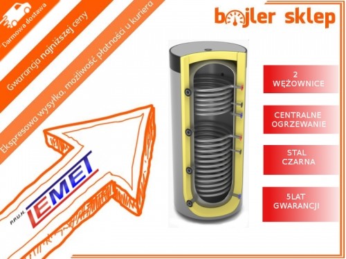 Lemet BUFOR 1000L 2w 2 WĘŻOWNICE do CO ZBIORNIK akumulacyjny WYSYŁKA POBRANIOWA GRATIS!