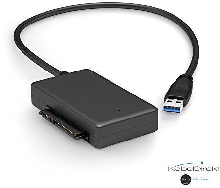 KabelDirekt Przewód bezpośrednio adapter USB 3.0 > SATA 2,5 cala SSD/HDD do 2TB 757
