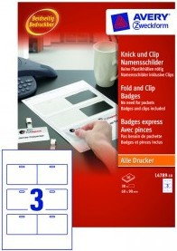 Avery Zweckform Identyfikator dwustronny 60 x 90 mm