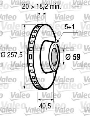 VALEO tarcza hamulcowa x2 przod 186589  186589