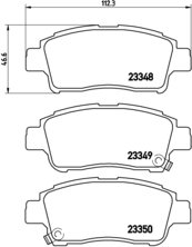 BREMBO Zestaw klocków hamulcowych, hamulce tarczowe P 83 050