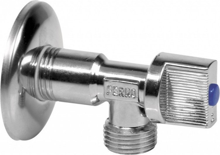 Onnline Zawór wodny 1/2x3/8 kulowy kątowy z rozetą Ferro 13950322