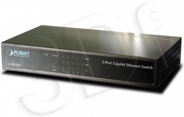 Planet / Niezarządzalny / (GSD-503) - 5 x 1000Base-T - 10Gbps, 8K, 1Mbit