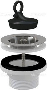 Alcaplast ALCA PLAST Spust zlewozmywaka 6/4 z nierdzewnym sitkiem O70 A33