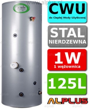 Joule Bojler Cyclone 125L 1-wężownica 1W nierdzewka wymiennik podgrzewacz CWU 12