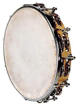 Unbekannt Skóra fuzeau 590 tambourin naturalny 25 cm + 18 cymb 590