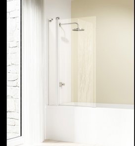 Huppe Design Elegance Parawan nawannowy 2-częściowy - 95/150 srebrny matowy Szkł