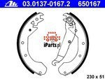 ATE Szczki hamulcowe - komplet 03.0137-0167.2