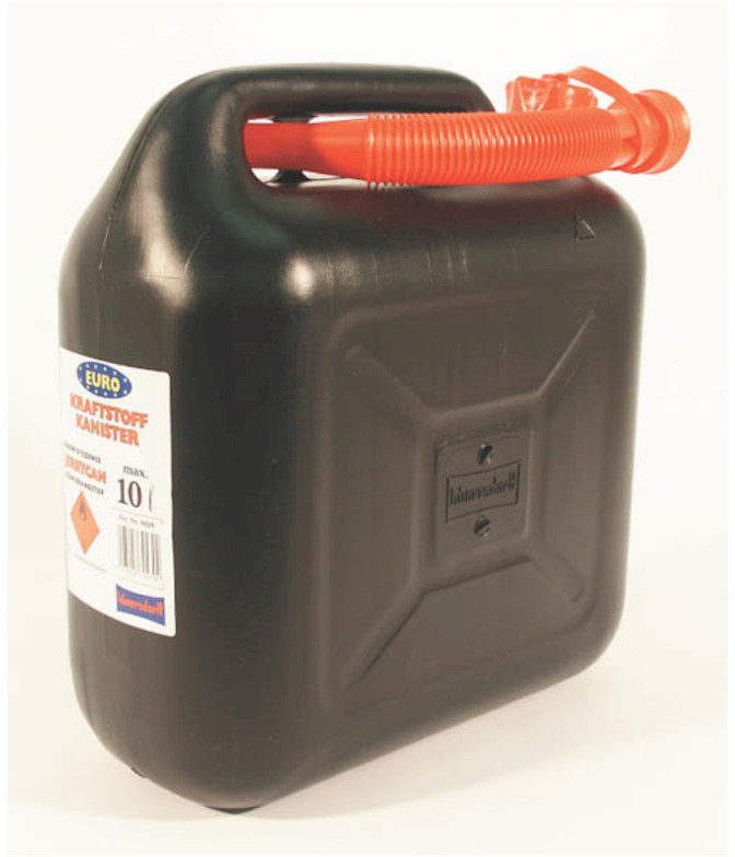 Kanister z tworzywa czarny Hünersdorff 10 l
