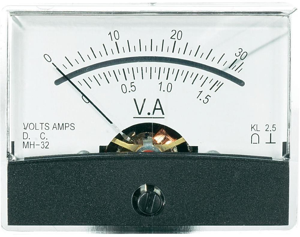 VOLTCRAFT Analogowy wskaźnik panelowy AM-60X46/30V/1 5A/DC (AM-60X46/30V/1,5A/DC)