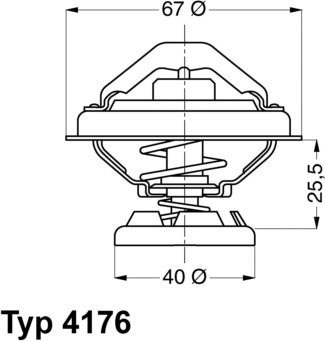 Wahler Termostat, żrodek chłodzący 4176.85D