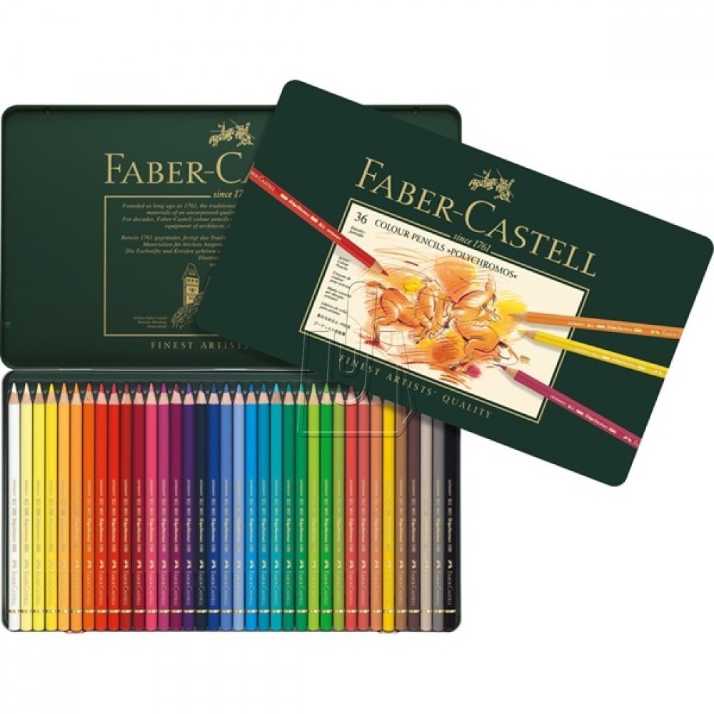 Faber-Castell Kredki Polychromos Faber-Castell metalowe opakowanie 36 szt 110036