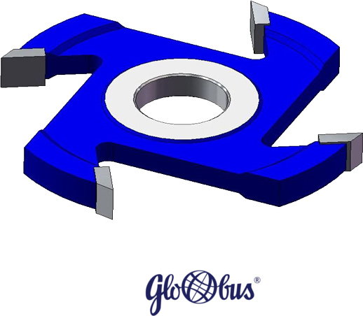 GLOBUS Frez prosty z lutowanymi płytkami HSS 125x30x35 Z4 CL011-0125-0011