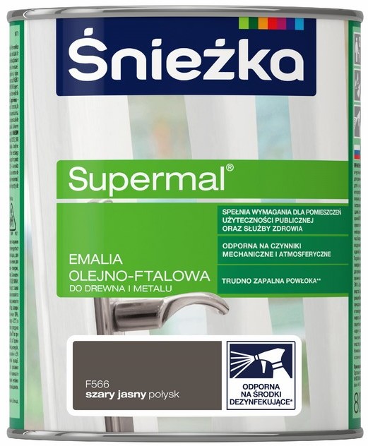 Śnieżka Emalia Supermal jasny szary 0 8 l