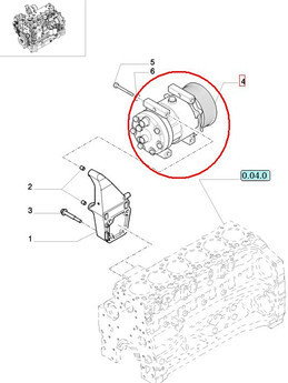 CNH SPRĘŻARKA KLIMATYZACJI 87300121 - 87709773