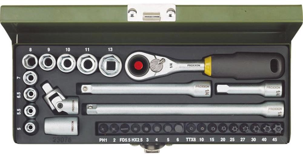 Proxxon Industrial Klucze nasadowe z grzechotką Industrial 23078 1/4