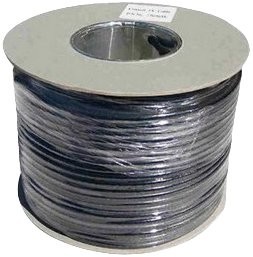 Webro webro kabel koncentryczny, Digital, RG6, do anteny satelitarnej i Ethernet, 50 m, czarny web50mblk