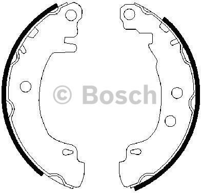 BOSCH Zesatw szczęk hamulcowych 0 986 487 550