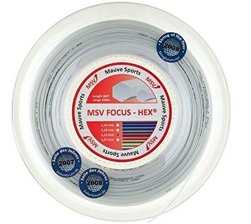 MSV Msv Focus-Hex Naciąg Tenisowy, Biały (4849-1,23 mm)