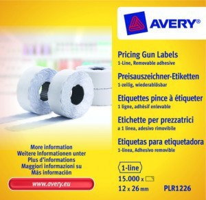 Avery Zweckform Etykiety cenowe w rolce do metkownicy jednorzędowej; usuwalne