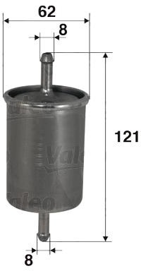 VALEO filtr paliwa przeplywowy 587012 587012