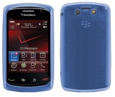 BlackBerry Logotrans Glossy Series silikonowe etui do Storm II 9520, niebieski