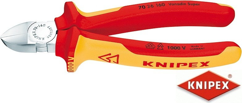 Knipex szczypce tnące boczne, dwukomponentowe, izolowane (70 26 160)
