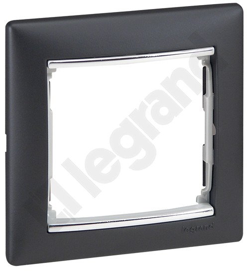 Legrand Valena Ramka Pojedyncza Czarny/Srebro - 770391