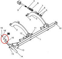 KVERNELAND SKROBAK PLASTIKOWY WAŁU CRACKER MA8000077