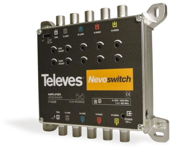 Televes Wzmacniacz 5x5 F MATV/IF W 27/25dB Nevoswitch 714509