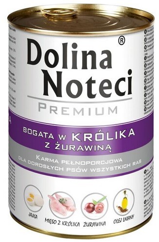 Dolina Noteci Premium Bogata W Królika I Żurawinę Puszka 400G X 12 Szt