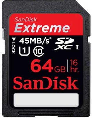 SanDisk SDXC Extreme HD Video 45MB/s 64GB (SDSDX-064G-X46)
