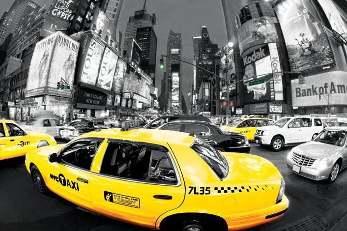 Pyramid Posters New York, Rush Hour Times Square (Yellow Cabs) - plakat PP31721
