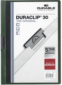 Duraclip DURABLE Skoroszyt zaciskowy 30 ciemny zielony DU001-04