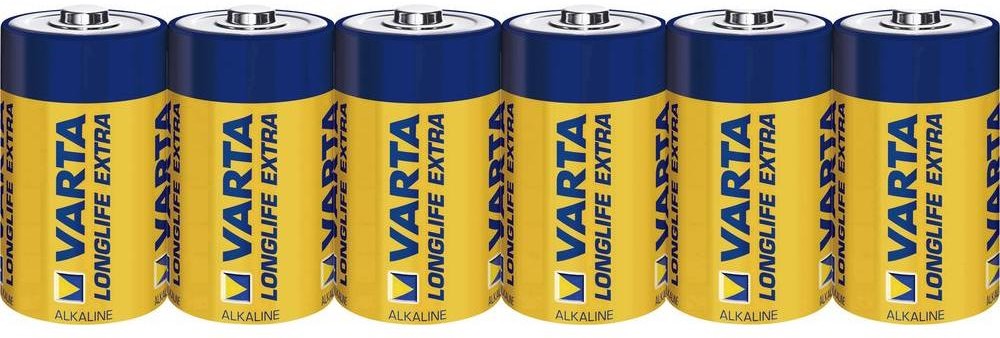 Varta Zestaw 6 baterii alkalicznych Longlife Extra D R20)
