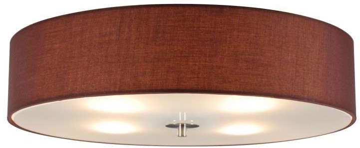 QAZQA Klasyczny plafon brązowy 50cm - Drum