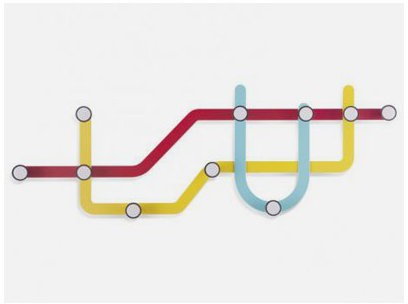 Umbra Wieszak Subway kolorowy 318187-370