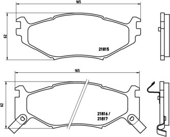 BREMBO Zestaw klocków hamulcowych, hamulce tarczowe P 11 007
