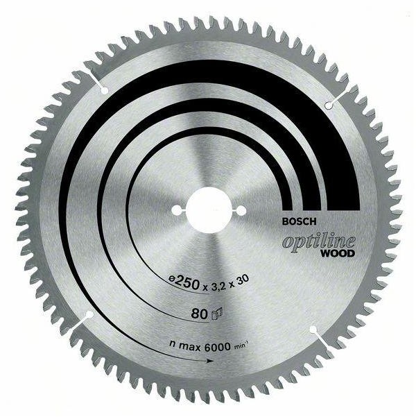 Bosch Tarcza do piły tarczowej Optiline Wood 254 x 30 x 2 5 mm 80 SB2 5 K&G negativ 2608640437 1 szt