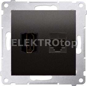 Kontakt Simon DGHRJ45.01/48 Gniazdo HDMI + RJ45 kat.6. (moduł); antracyt