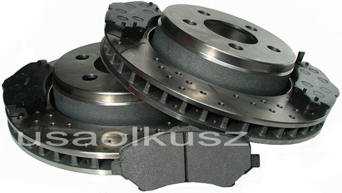ROZNI Nawiercane tarcze oraz klocki hamulcowe przednie 302mm Dodge Charger 3,6 V