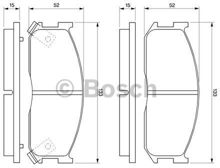 Bosch Zestaw klocków hamulcowych, hamulce tarczowe 0 986 460 020