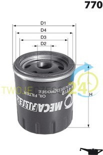 MECAFILTER Filtr oleju ELH4236