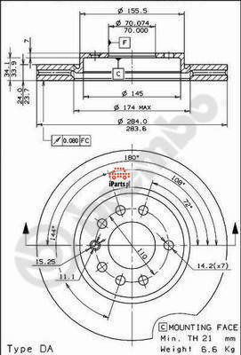 BREMBO Tarcza hamulcowa 09.5807.10
