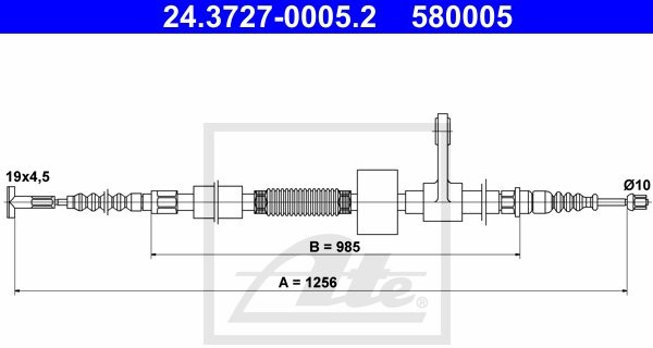 ATE LINKA HAM 24.3727-0005.2 ALFA 156 2.4JTD 150KM 02-05, 2.5 V6 24V 190KM 97-01, 1.9JTD 136KM 02-04, 2.0JTS 166KM 02-05 1253/97 24.3727-0005.2