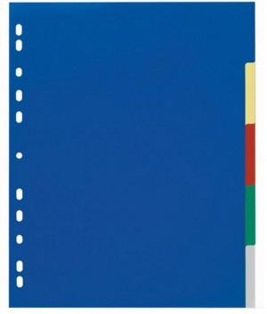 DURABLE Przekładka PP A4, kolorowe indeksy, 5 części, poszerzone